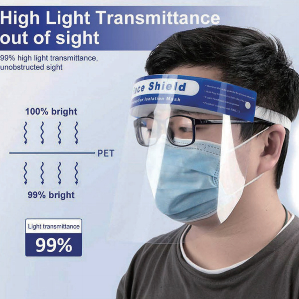 Display Head-Mounted PET Plastic Face Shield
