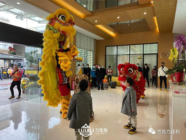 进行采青仪式,祈愿新年风调雨顺、岁岁平安